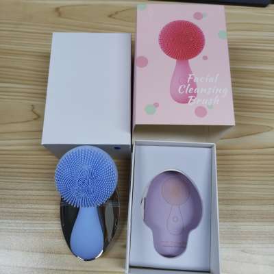 Super  silicone  2020 NEW  Magnetic Vibration electric facial cleansing brush electric face brush electric cleansing brush